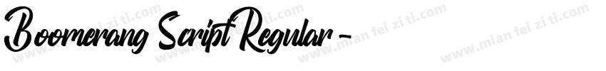 Boomerang Script Regular字体转换
